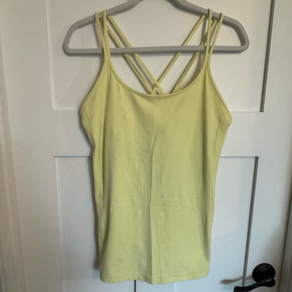 Lululemon Free to be Tank *Nulu Lemon Ice - size 12 - Picture 3 of 6
